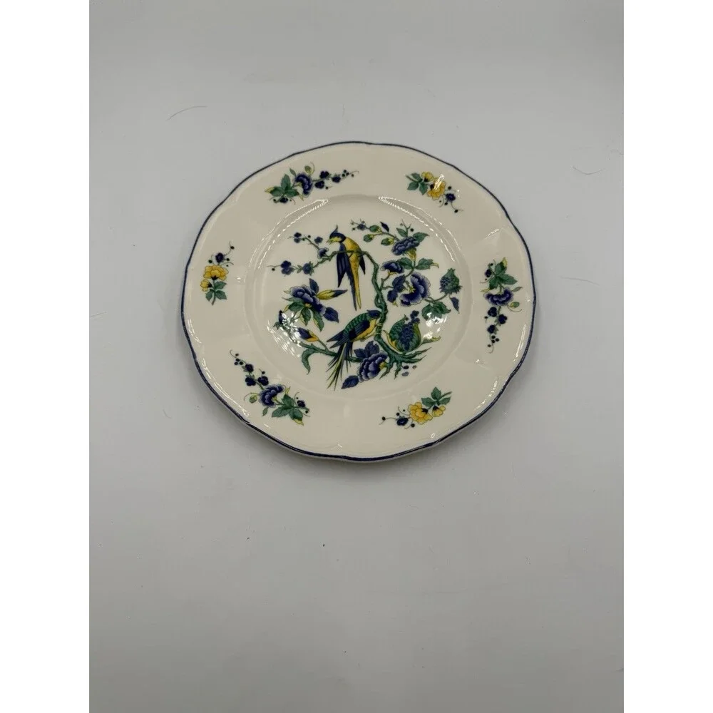 Villeroy & Boch Phoenix Blau Birds Florals 8 Inch Salad Plate *READ DESCRIPTION*